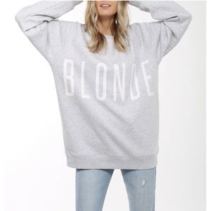 Brunette the label blonde oversized crew (brand new)
